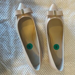 Cole Haan Elsie Bow Skimmer in Nude, size 8